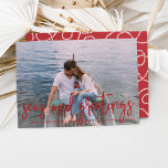 Seas and Greetings | Nautical Holiday Photo Card<br><div class="desc">Send holiday greetings to friends and family in nautical style with these coastal chic holiday photo cards. Design features your favourite photo with "seas and greetings" overlaid in classic nautical red hand sketched lettering. Personalise with your names, custom greeting (shown with "Merry Christmas") and the year. Cards reverse to a...</div>