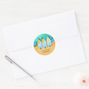 Seas and Greetings Reindeer Coastal Classic Round Sticker