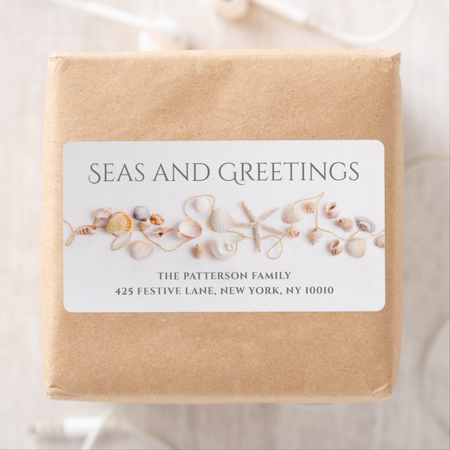 Seas And Greetings Simple Modern Beach Seashell (Insitu)