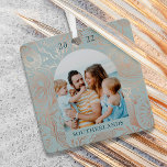 Seas & Greeting Ocean Marine Life Arch Photo Frame Metal Tree Decoration<br><div class="desc">Our Beautiful Seas and greeting holiday collection are inspired by the natural beauty of marine and ocean life. Our metal ornament features our beautiful hand-drawn stylized ocean marine life captured in an elegant and whimsical design. Customize your family photo along with your family signature and year. The reverse side features...</div>