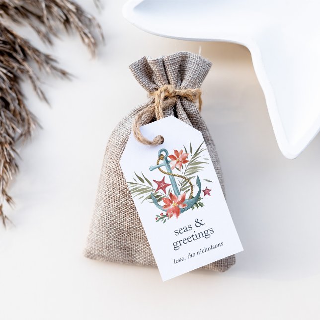 Seas & Greetings | Coastal Holiday Gift Tags (Creator Uploaded)