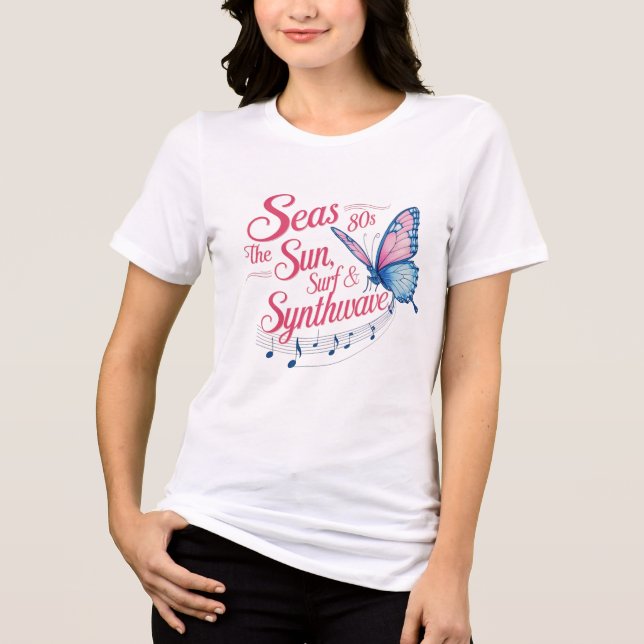 Seas the 80s – Melodic Butterfly Vibes Women' Tri-Blend Shirt (Front)