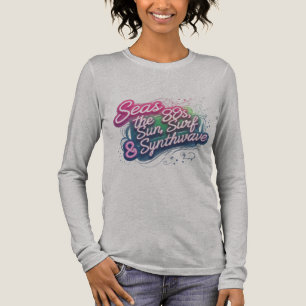 Seas the 80s – Neon Pastel Synthwave Brushstroke Tri-Blend Shirt
