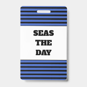 Seas The Day Cruise Vacation Cabin Key Lanyard ID Badge