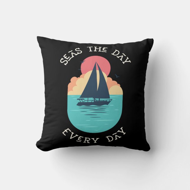 Seas the Day Everyday / Beach Life Cushion (Front)