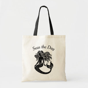 Seas the Day Mermaid   Custom Tote Bags