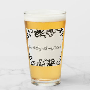Seas the Day Octopus  Glass