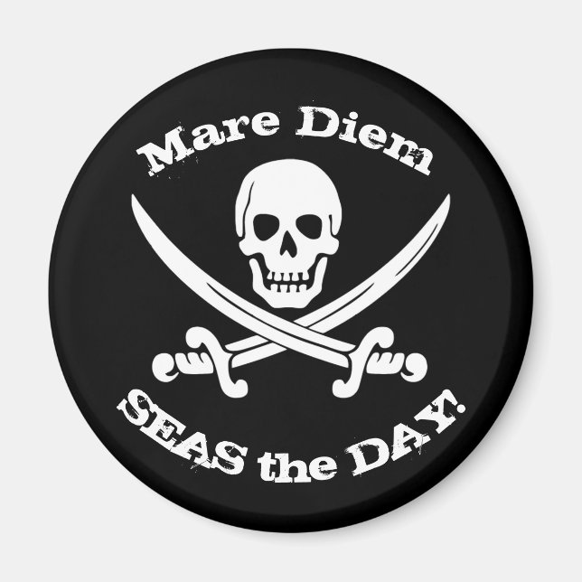 Seas the Day Pirate Magnet (Front)