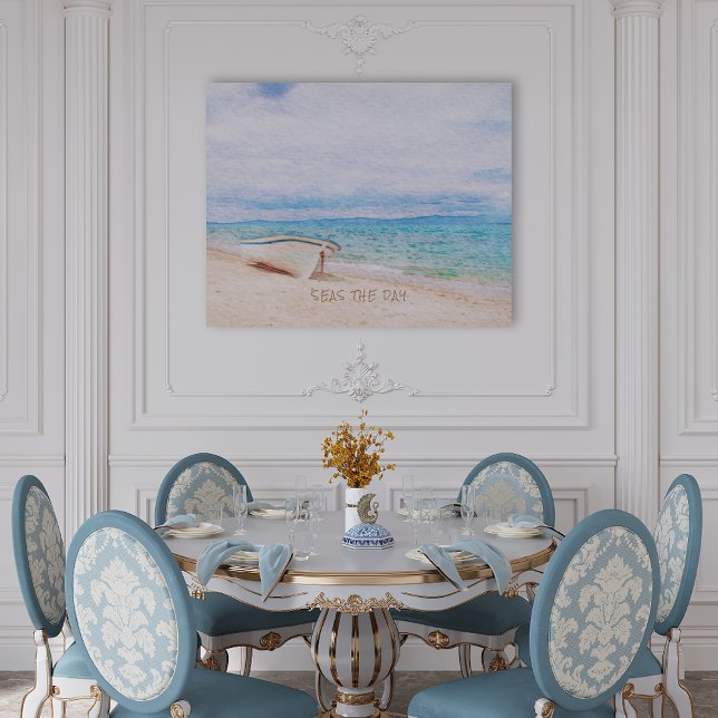 Seas The Day Quote Fishing Boat Poster (Creator Uploaded)