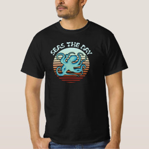 Seas The Day Summer Vibes Octopus T-Shirt