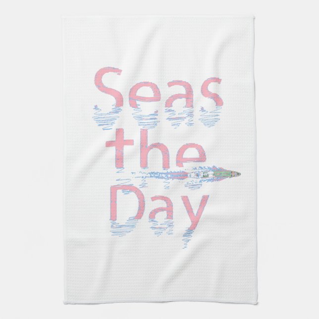Seas the Day Tea Towel (Vertical)