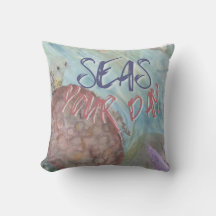 Seas Your Day Outdoor Throw Pillow