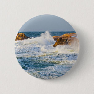 Seascape 6 Cm Round Badge