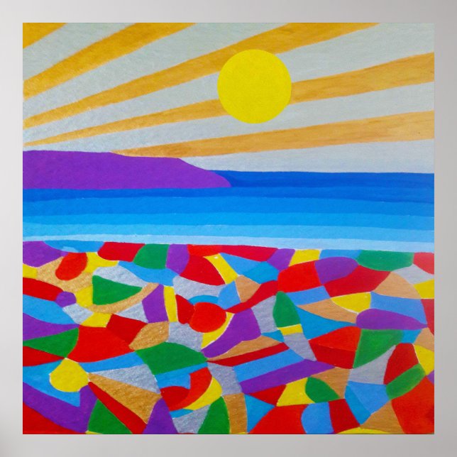 Seascape Acrylic Fine Art Poster (Front)