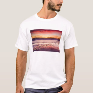 Seascape and pier at sunset, CA T-Shirt