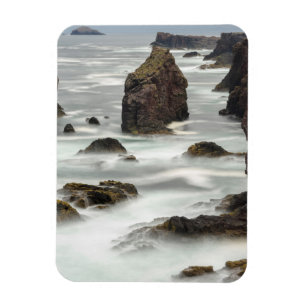 Seascape and sea stacks, Shetland Magnet