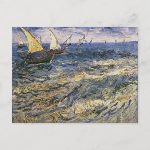 Seascape at Saintes-Maries by Vincent van Gogh Postcard