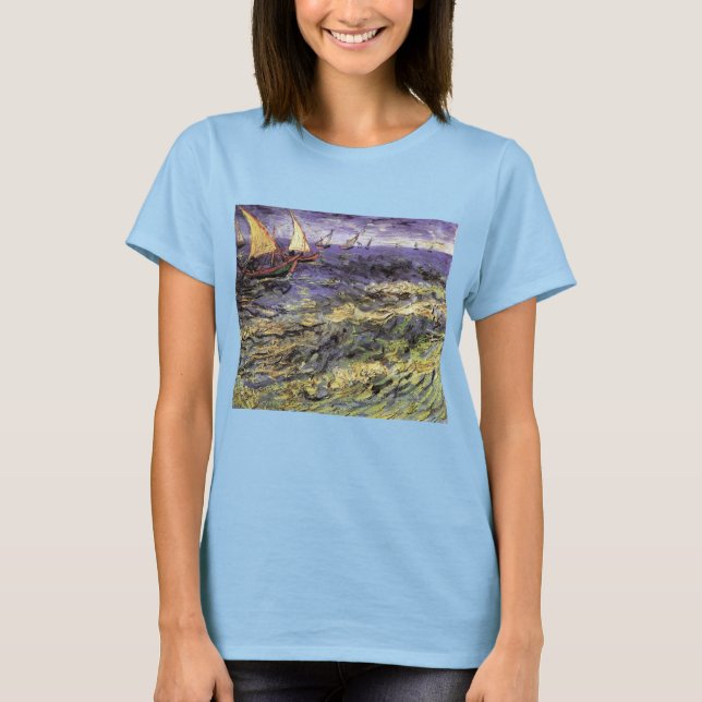 Seascape at Saintes Maries by Vincent van Gogh T-Shirt (Front)