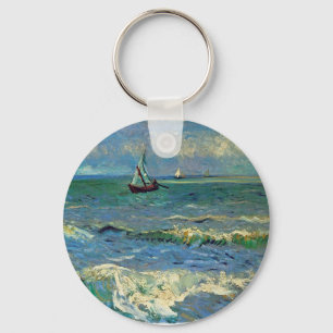 Seascape at Saintes-Maries-de-la-Mer Key Ring