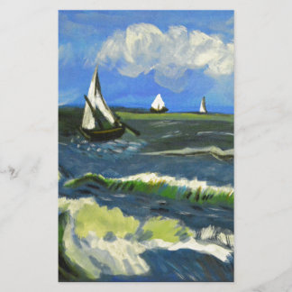 Seascape at Saintes-Maries, Van Gogh Stationery
