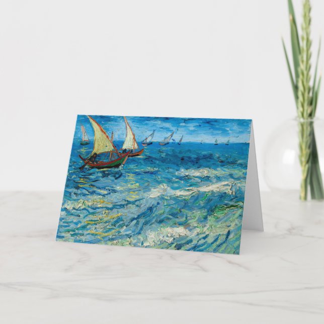 Seascape at Saintes-Maries | Vincent van Gogh Card (Front)