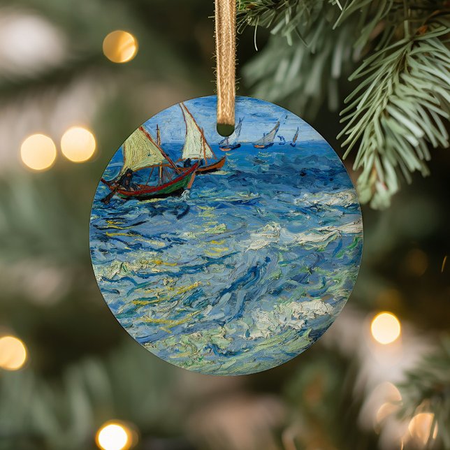 Seascape at Saintes-Maries | Vincent van Gogh Ceramic Tree Decoration (Creator Uploaded)