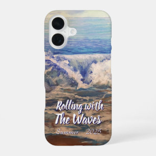 Seascape Blue Waves NATURE Personalise iPhone 16 Case