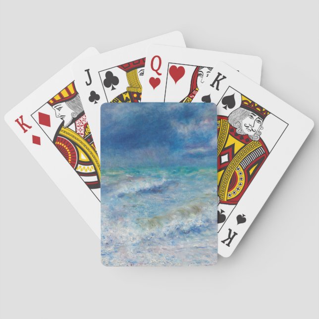Seascape by Pierre-Auguste Renoir Fine Art Playing Cards (Back)