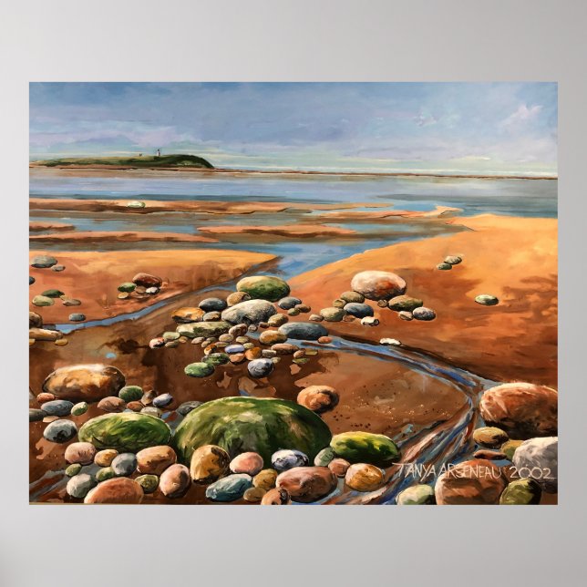 Seascape Hand Painted Browns Tide Outs Poster (Front)