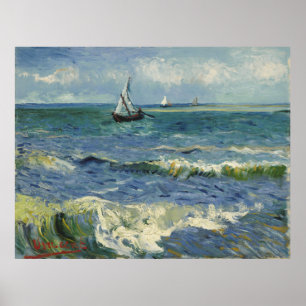 Seascape Les Saintes-Maries-de-la-Mer by Van Gogh Poster
