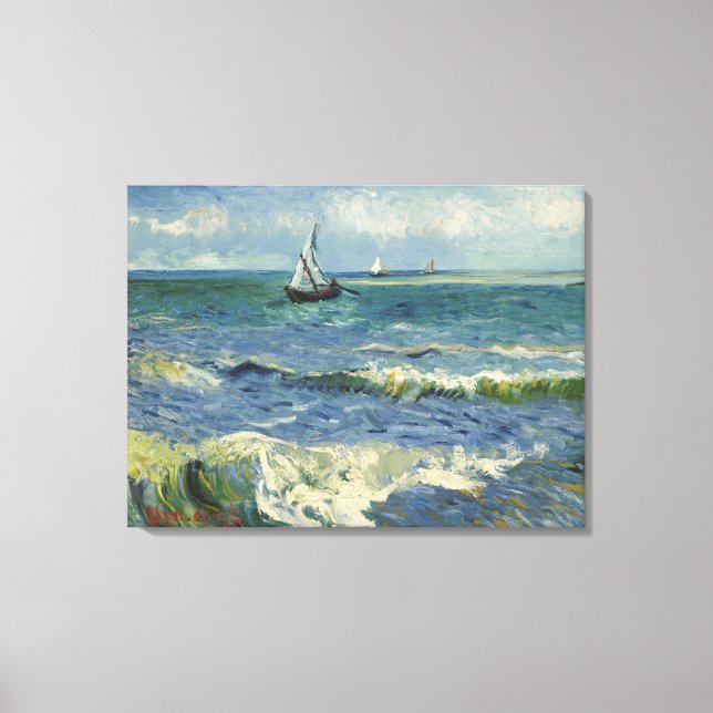 Seascape near Les Saintes-Maries-de-la-Mer Canvas Print (Front)