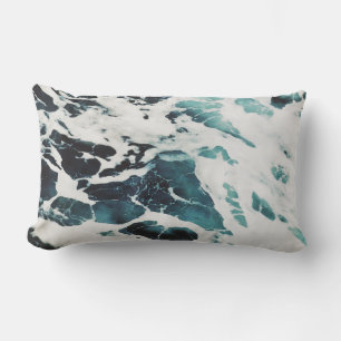 Seascape of the ocean foam lumbar cushion