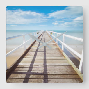 Seascape  square wall clock