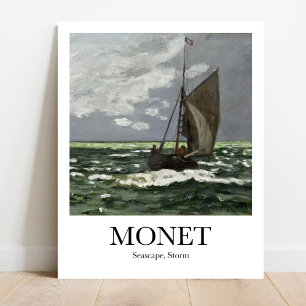 Seascape, Storm by Claude Monet Poster