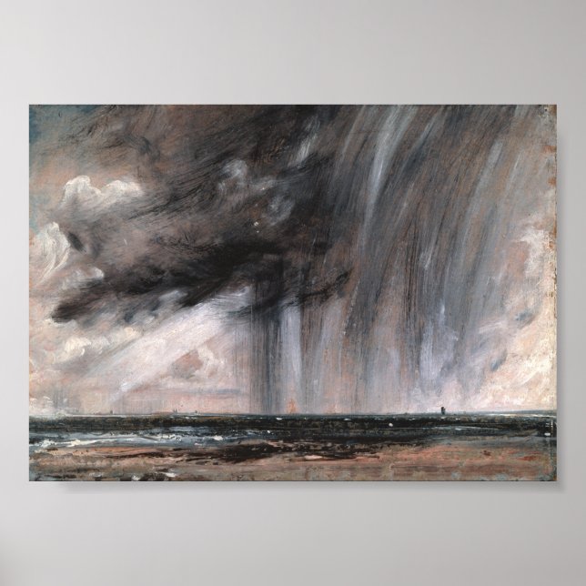 Seascape Study with Rain Cloud – John Constable Poster (Front)
