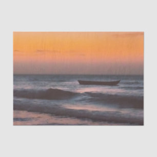 Seascape Sunset at Jericoacoara, Ceara, Brazil Tissue Paper