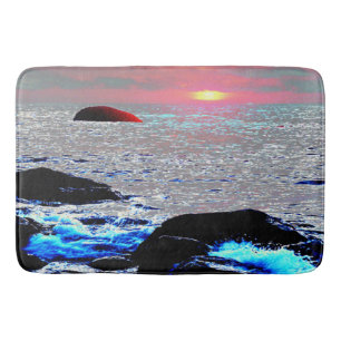 Seascape sunset..... bath mat