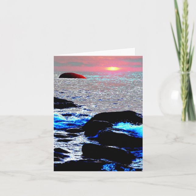 Seascape sunset..... card (Front)