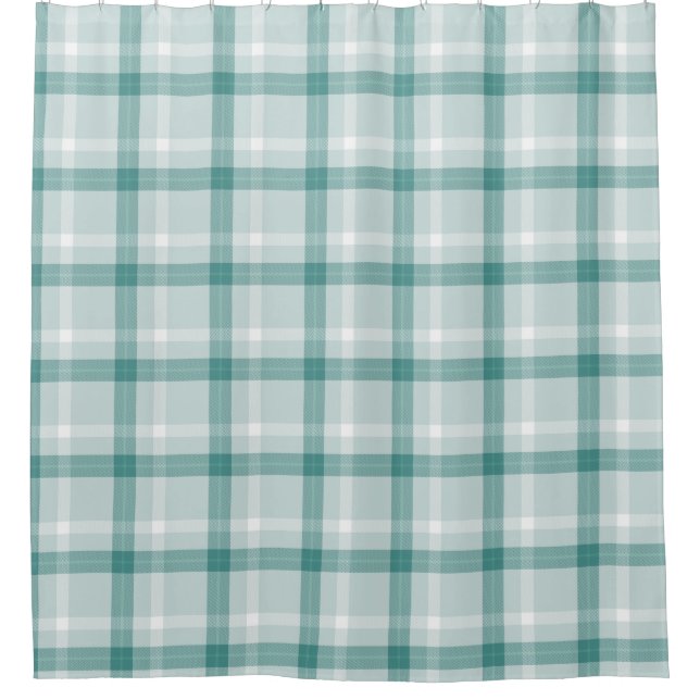 Seascape Tartan Shower Curtain (Front)