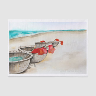 Seascape. Vietnam. Coast in Hoi An Canvas Print Tissue Paper