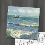 Seascape | Vincent Van Gogh Magnet<br><div class="desc">Seascape near Les Saintes-Maries-de-la-Mer (1888) by Dutch post-impressionist artist Vincent Van Gogh. Original artwork is an oil on canvas seascape painting depicting a boat on an abstract blue ocean.

Use the design tools to add custom text or personalize the image.</div>