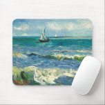 Seascape | Vincent Van Gogh Mouse Pad<br><div class="desc">Seascape near Les Saintes-Maries-de-la-Mer (1888) by Dutch post-impressionist artist Vincent Van Gogh. Original artwork is an oil on canvas seascape painting depicting a boat on an abstract blue ocean.

Use the design tools to add custom text or personalise the image.</div>