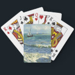 Seascape | Vincent van Gogh Playing Cards<br><div class="desc">Seascape near Les Saintes-Maries-de-la-Mer (1888) by Dutch post-impressionist artist Vincent Van Gogh. Original artwork is an oil on canvas seascape painting depicting a boat on an abstract blue ocean.

Use the design tools to add custom text or personalise the image.</div>