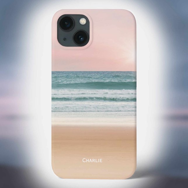 Seascape with Beach, Sea, & Sky as Bands of Colour Case-Mate iPhone Case (Creator Uploaded)