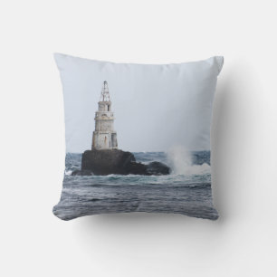 Seascape with lighthouse cushion