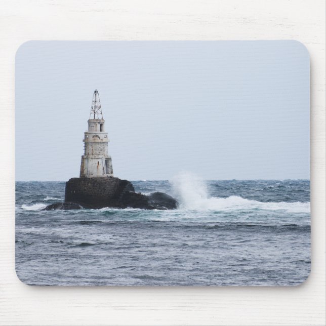 Seascape with lighthouse mouse pad (Front)