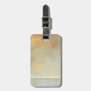 Seascape with Tranquil Orange Sunset Luggage Tag
