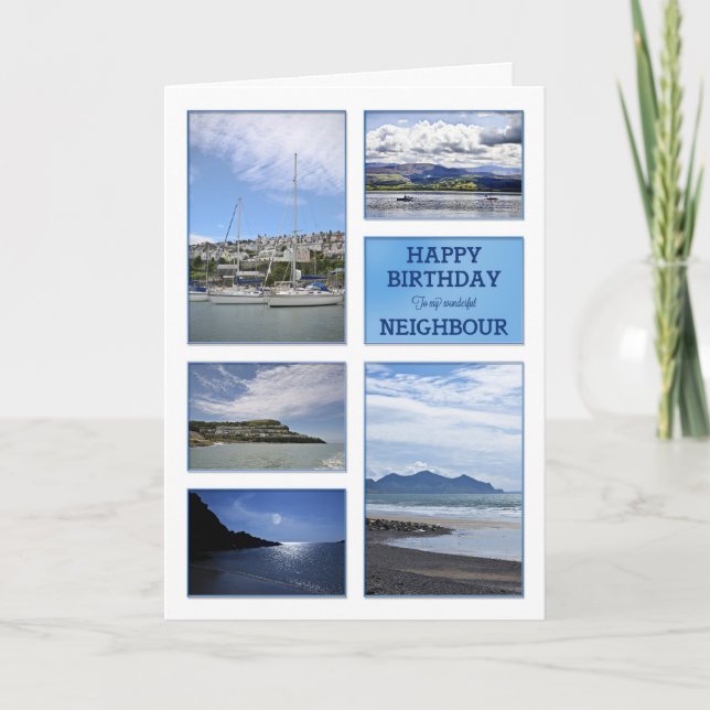 Seascapes birthday card for neighbour (Front)