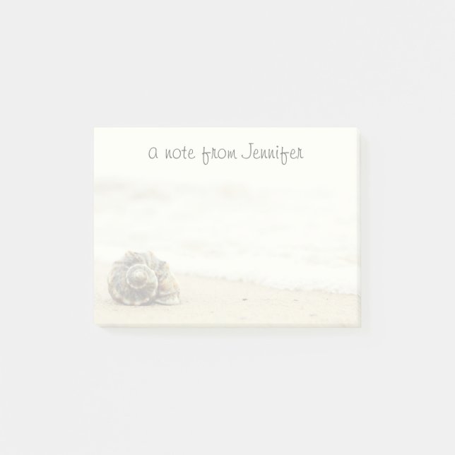 Seashell Alone On Beach Post-it Notes (Front)