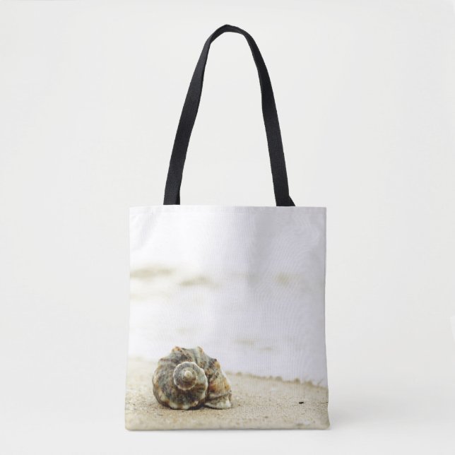 Seashell Alone On Beach Tote Bag (Front)